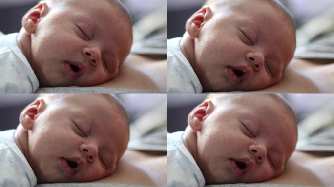 熟睡的新生儿深度睡眠肖像