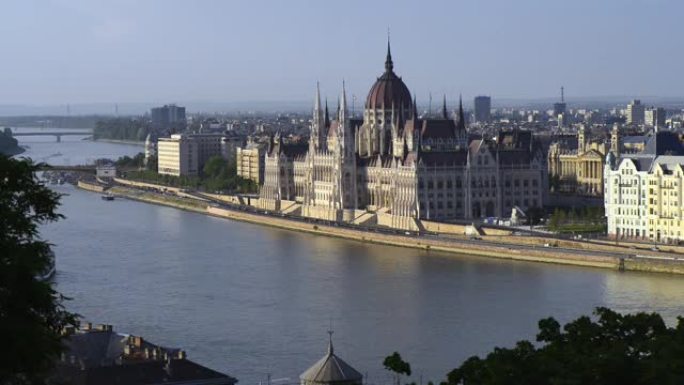 匈牙利布达佩斯城市风光航拍城市建设城市发