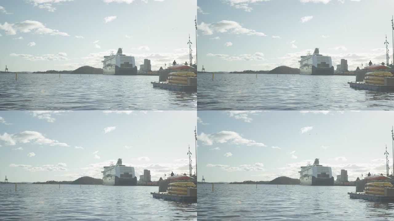 眺望奥斯陆港口都市视频素材海港港口活动建
