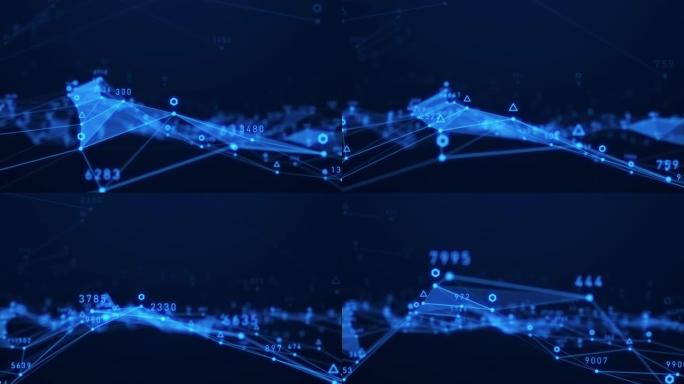 抽象丛几何背景连接技术概念数字通信网络移动线和点