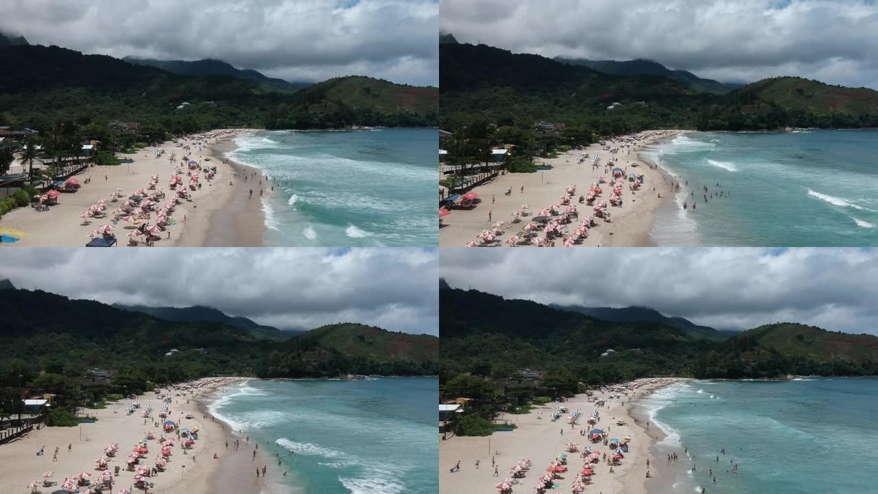 马雷西亚斯海滩的鸟瞰图。圣保罗附近的著名地方。巴西