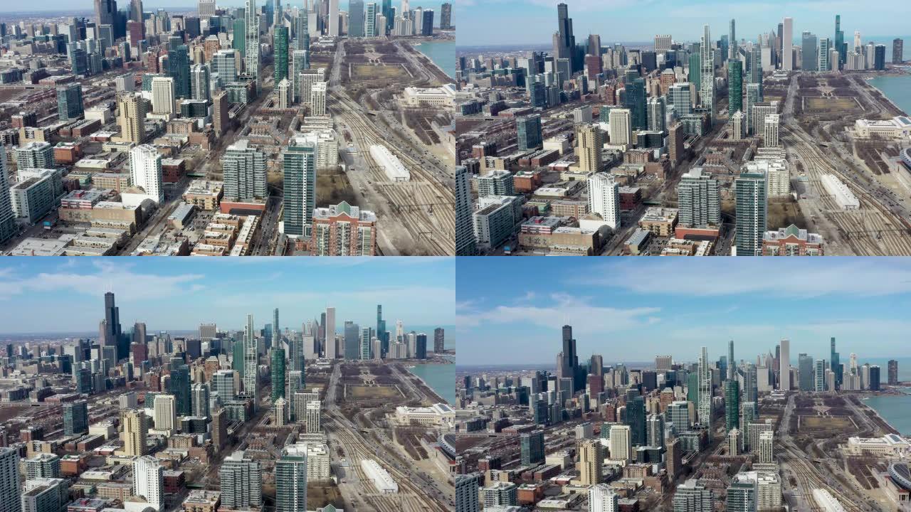 芝加哥-空中揭露镜头
