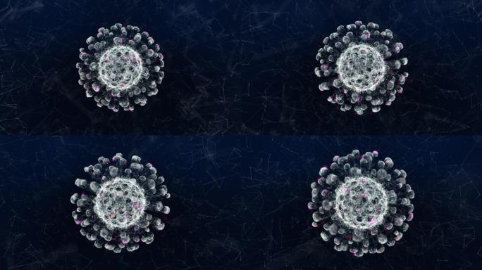 冠状病毒- covid-19 - sars - cov -2分子库存视频