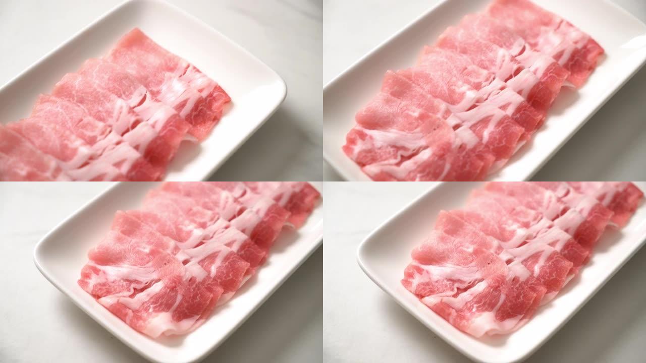 新鲜生猪肉沙朗切片