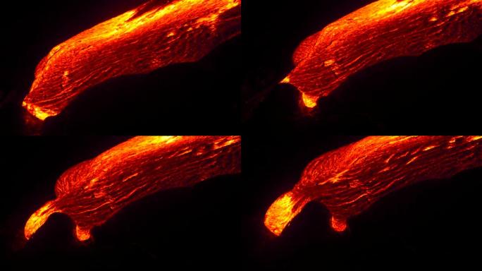 夏威夷基拉韦厄火山流出的夏威夷熔岩