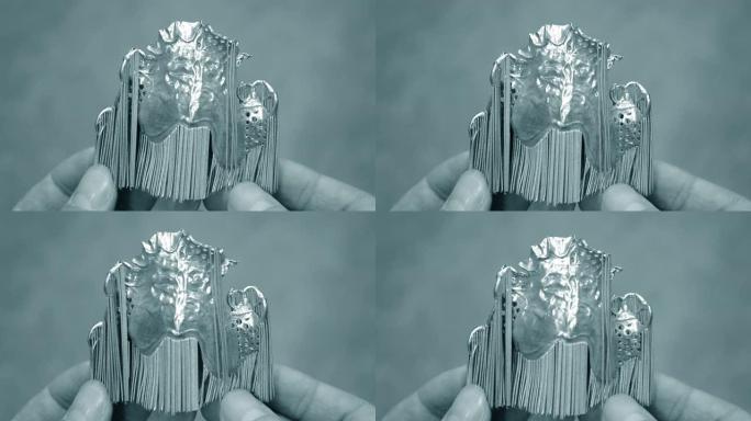 在金属3d打印机上打印的对象。