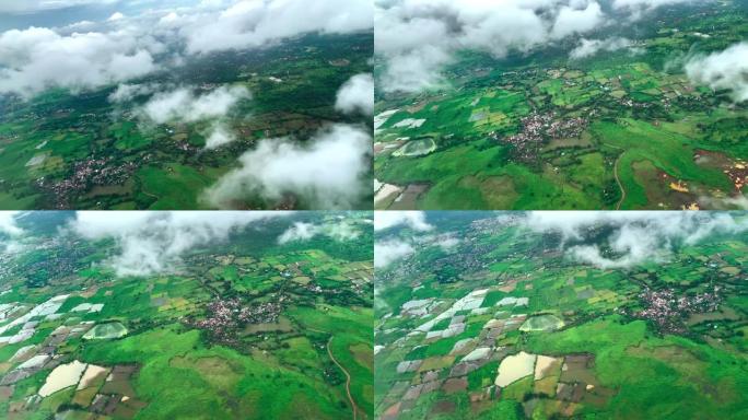 来自印度乡村的飞机的4k航拍画面
