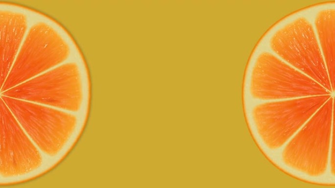 橙色切片动画背景卡通橙子mg动画