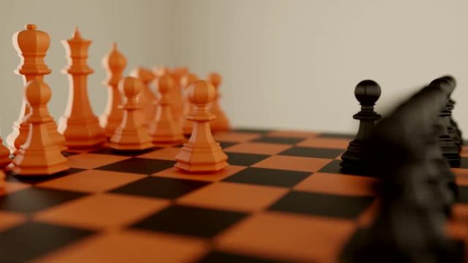 棋盘上的3D象棋下棋象棋棋盘