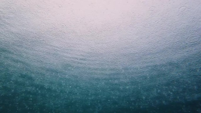 海面上的雨，水下的景色