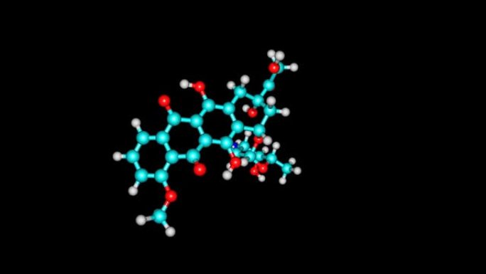 旋转阿霉素药物分子结构