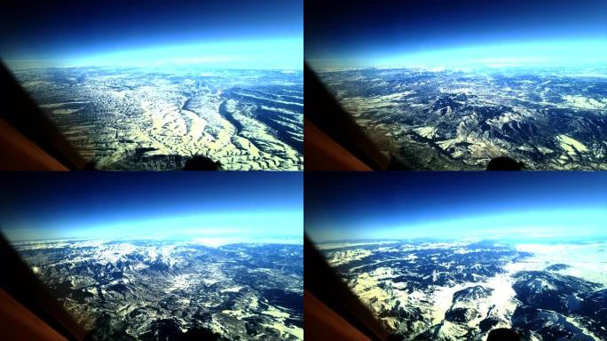 飞行员视角第一视角俯瞰地面地球表面