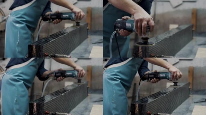 大理石雕刻机用电动工具抛光石板