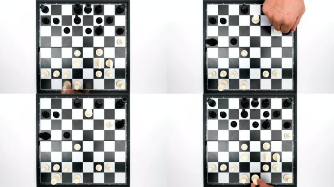 国际象棋游戏俯视图