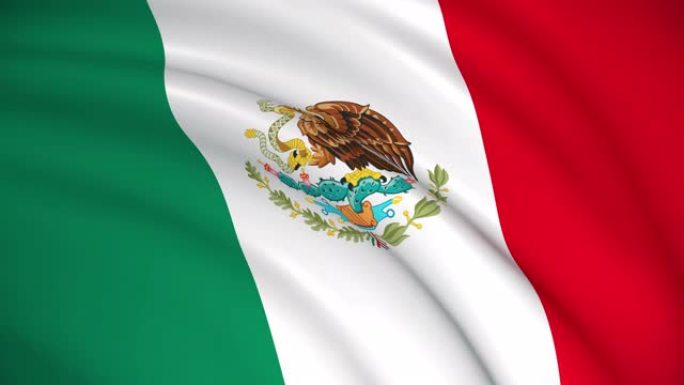 墨西哥国旗旗子旗帜飘飘