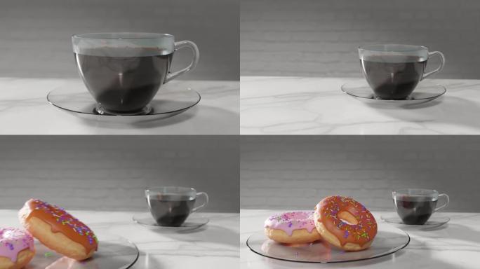 早晨咖啡和甜甜圈