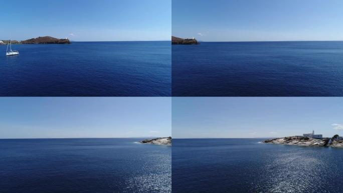 希腊基克拉泽斯的Sifnos岛上的Faros附近的Chrisopigi的apokof托海滩