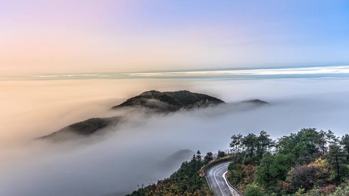 金华北山公路山云海