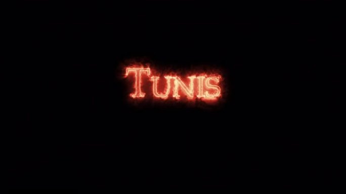 突尼斯用火写的。循环