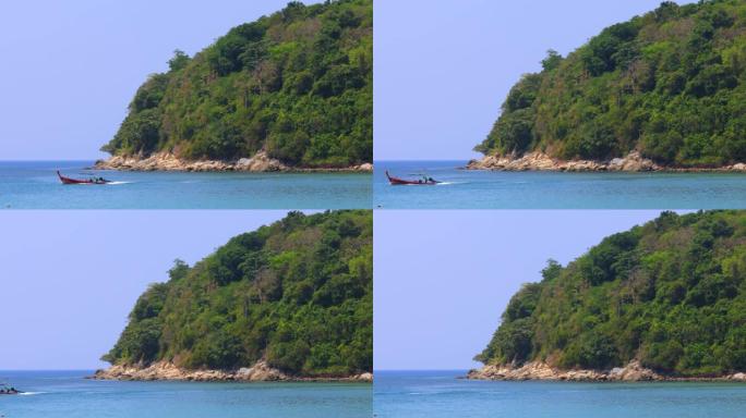 泰国普吉岛夏季海滩热带安达曼海景风景。4K
