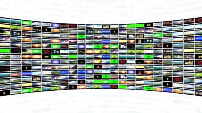 多媒体电视墙动画，无缝循环，对白
