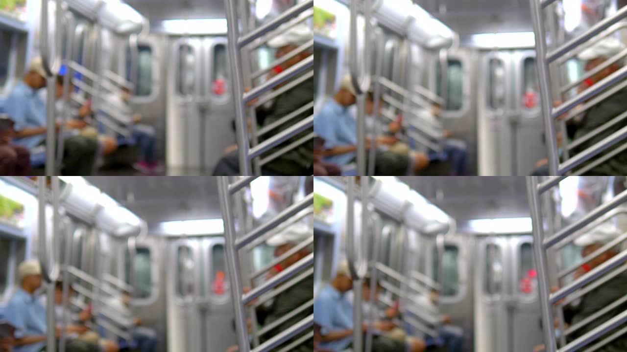 纽约地铁列车内4k慢动作60fps