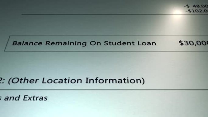 通用贷款-通用学生贷款的剩余余额-欠款-债务概念