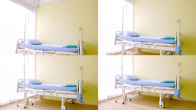 医院病人的卧室，医院病房的空床。