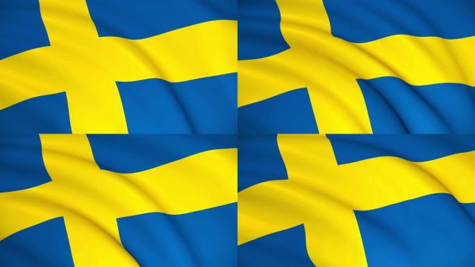 瑞典国旗国外外国视频素材瑞典国王