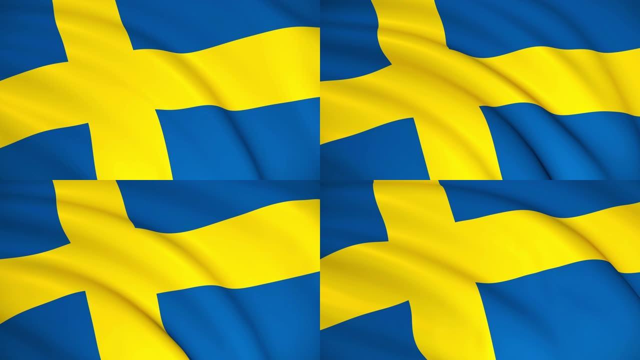 瑞典国旗国外外国视频素材瑞典国王