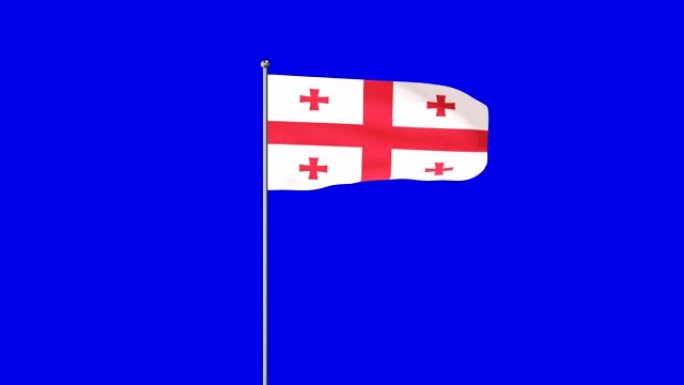 格鲁吉亚升起的旗帜