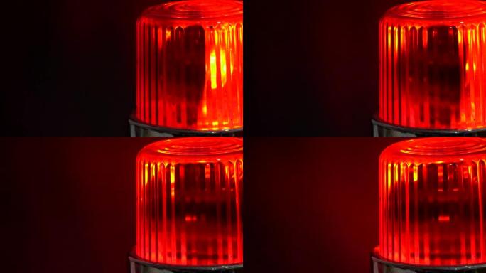 警告旋转红色警报器闪光灯