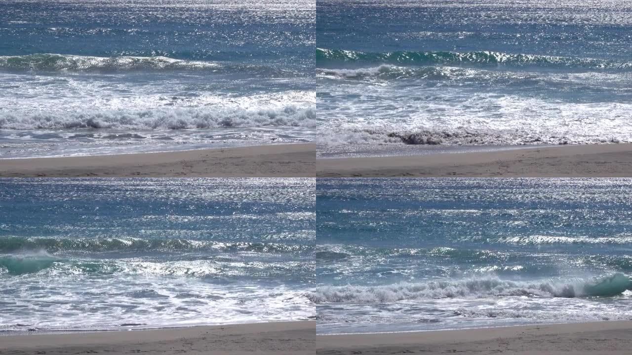 波浪飞溅视频素材沿海水景海水水面