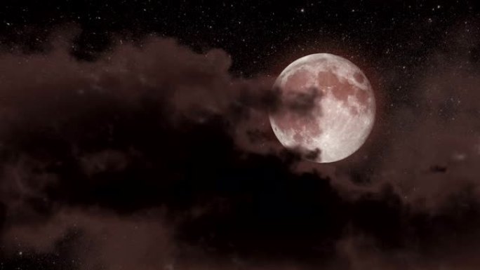 血腥的满月和云满月月亮明月
