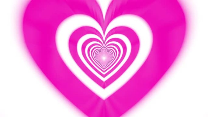 母亲节概念的粉红色环形心脏走廊