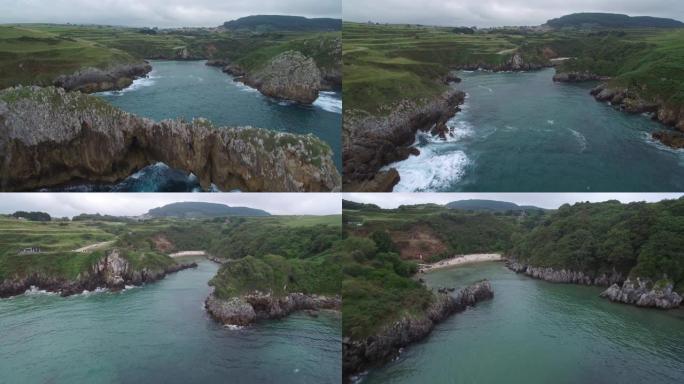 坎塔布里安海草原土地山川河流自然风景