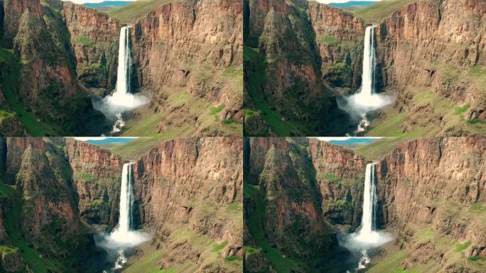 Scenic Panorama of Maletsunyane Falls, Lesotho