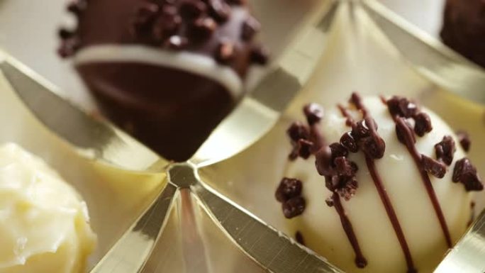 美食巧克力糖果特写-滑动镜头
