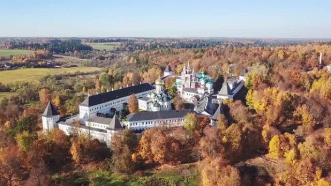 Zvenigorod的savino-Storozhevsky修道院的鸟瞰图