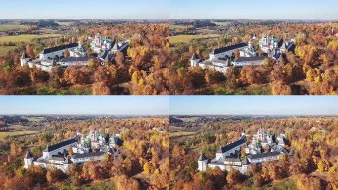 Zvenigorod的savino-Storozhevsky修道院的鸟瞰图