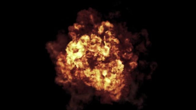 核爆炸上部视图，阿尔法通道 _ 5秒