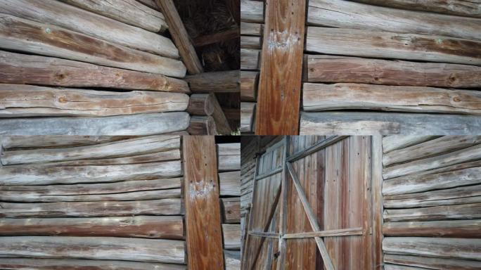 拍摄一座旧木屋。拍摄一座旧木屋