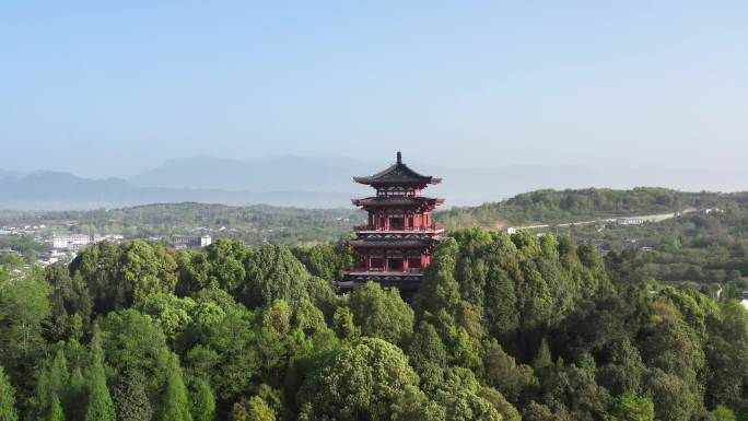 四川江油李白故居景区风光