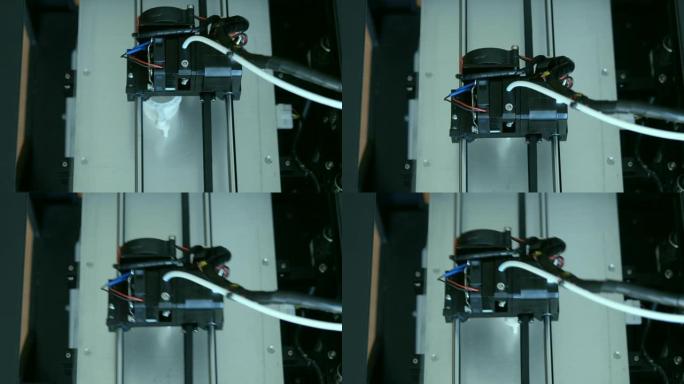 3D打印机工作。熔融沉积建模，