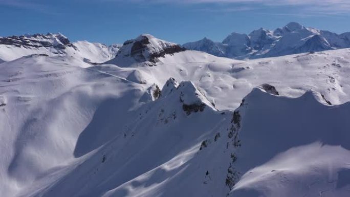 万宝龙附近滑雪胜地的鸟瞰图