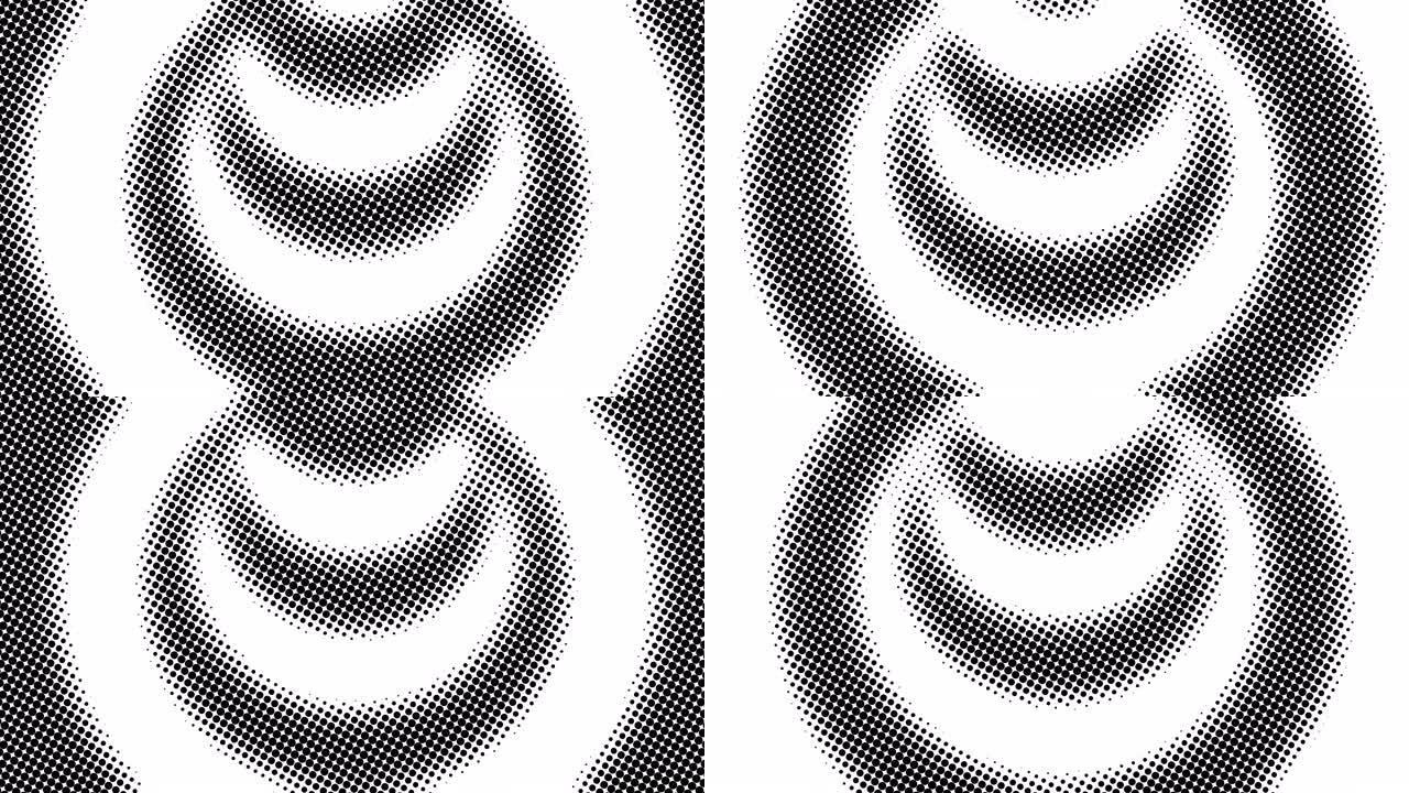 许多点的半色调，计算机生成的抽象背景，具有视错觉效果的3D渲染背景
