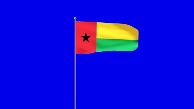 几内亚比绍升起的国旗
