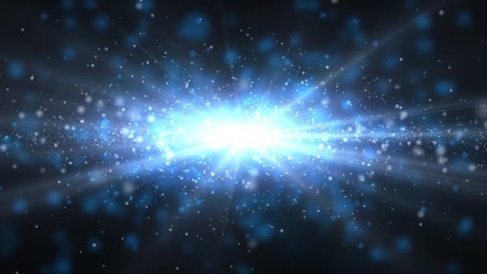 光速空间穿越星云尘埃到达星系中心-4k无缝循环运动背景动画