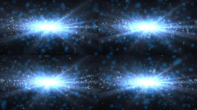 光速空间穿越星云尘埃到达星系中心-4k无缝循环运动背景动画