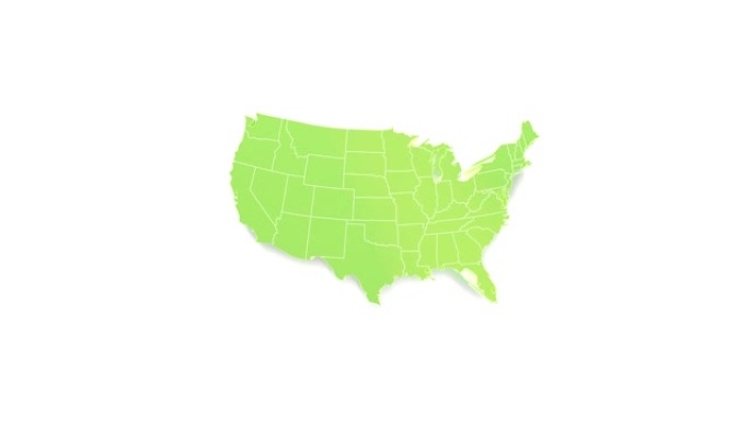 美国地图。绿色和平拯救地球